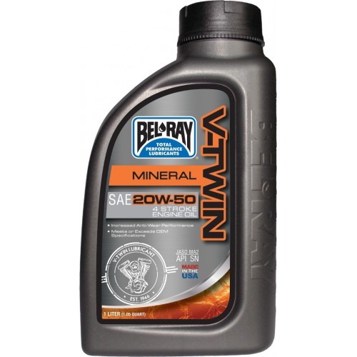 Bel-Ray V-Twin 20W-50 Mineral Моторное масло 1 литр