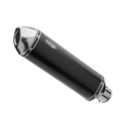 SHARK EXHAUST DSX-5 элоксированный алюминий/конечная крышка полированная нержавеющая сталь черная