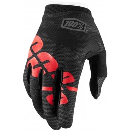 100% iTrack Black Camo Молодежные мотокросс перчатки