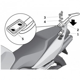 Шад Топ Мастер Хонда Топкейсная фурнитура