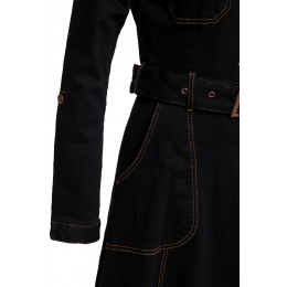 Queen Kerosin Workwear Swing Denim Женское платье