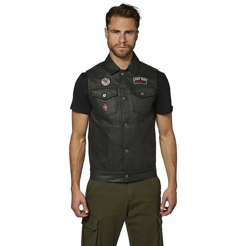 Rokker Club Black Мотоциклетный жилет