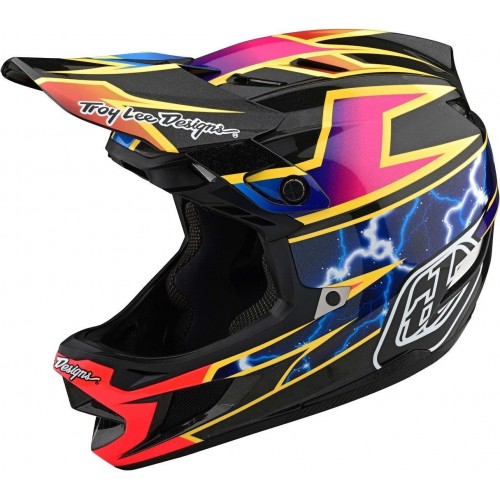 Troy Lee Designs D4 Carbon Lightning Шлем для скоростного спуска