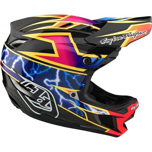 Troy Lee Designs D4 Carbon Lightning Шлем для скоростного спуска
