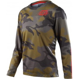 Troy Lee Designs Flowline Spray Camo Молодежная велосипедная майка