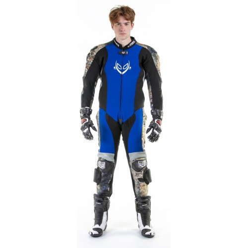 Virus Power Alien Denim синяя подушка безопасности 1-Piece Мотоцикл Текстиль костюм