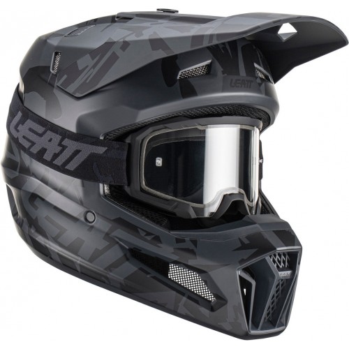 Leatt 3.5 Stealth Молодежный шлем для мотокросса