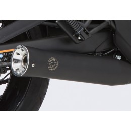 FALCON Double Groove скольжение на выхлопе с покрытием из нержавеющей стали матовый черный