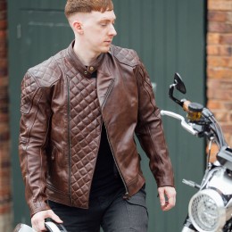 Merlin Chester D3O Cafe Мотоциклетная кожаная куртка