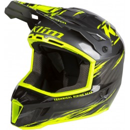 Klim F3 Carbon Pro Thrashed Hi-Vis Шлем для снегохода