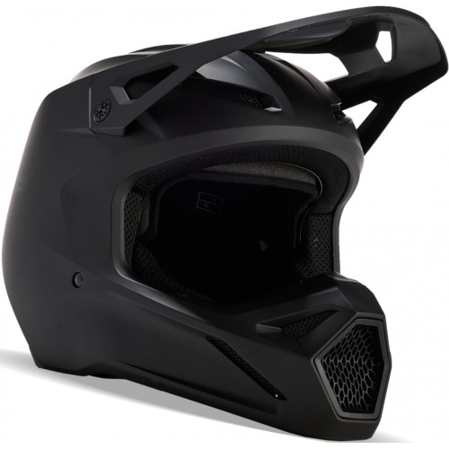 FOX V1 Matte Black 2023 Молодежный шлем для мотокросса