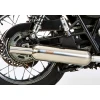 SHARK EXHAUST Retro Classic с кошкой высокий блеск полированного серебра из нержавеющей стали