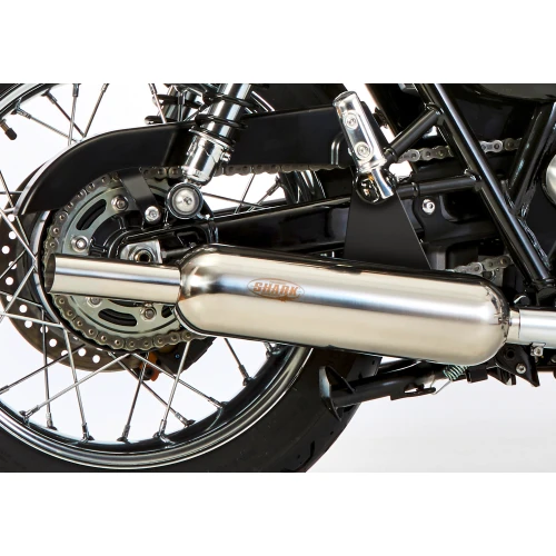 SHARK EXHAUST Ретро Классический высокий блеск полированной нержавеющей стали серебра