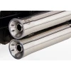 FALCON Double Groove полная выхлопная система высокой глянцевой полированной серебра из нержавеющей стали