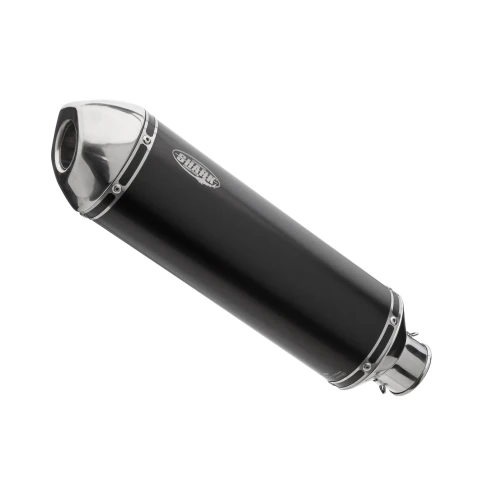 SHARK EXHAUST DSX-5 элоксированный алюминий/конечная крышка полированная нержавеющая сталь черная
