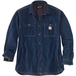 Carhartt Denim Fleece Lined Snap Front Рубашка