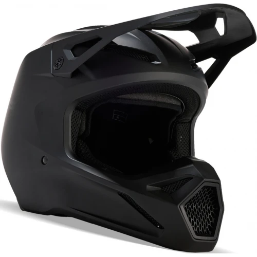 FOX V1 Matte Black 2023 Молодежный шлем для мотокросса